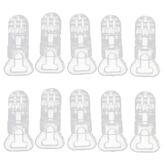 Universal ABS Clip-on Clamps Teeth Clip Nip for Cloth Toy File S 10PCS Clear