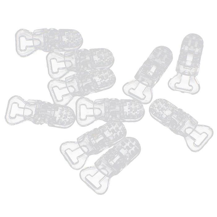 Universal ABS Clip-on Clamps Teeth Clip Nip for Cloth Toy File S 10PCS Clear