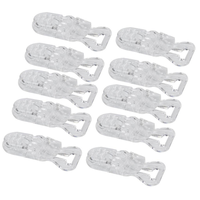 Universal ABS Clip-on Clamps Teeth Clip Nip for Cloth Toy File S 10PCS Clear