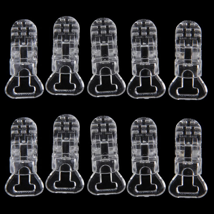 Universal ABS Clip-on Clamps Teeth Clip Nip for Cloth Toy File S 10PCS Clear