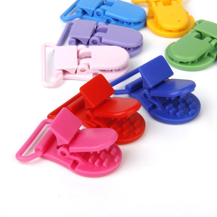 Universal Resin Round Clip-on Clamps Teeth Clip Nip Cloth File 10PCS Colors