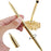 Alloy Hollow Round Pen Holder Signing Pen Set for Wedding Bridal Gold