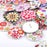 25mm Mixed Color Drawing Printing Flower Buttons for Sewing DIY Craft 100pcs