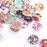 25mm Mixed Color Drawing Printing Flower Buttons for Sewing DIY Craft 100pcs