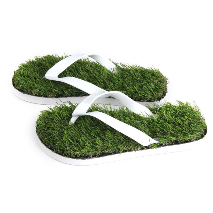 Summer Cool Slippers Artificial Lawn Flats Flip Flops Sandals Shoes Size 43