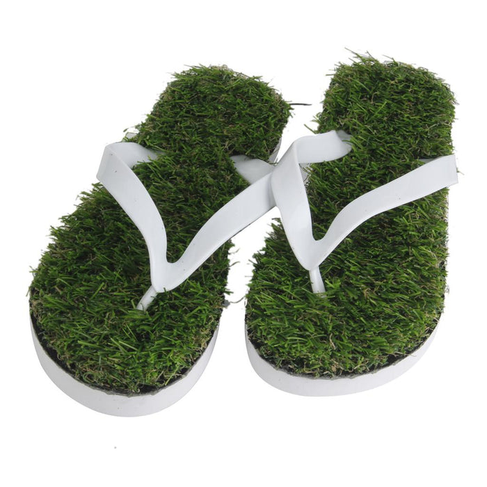 Summer Cool Slippers Artificial Lawn Flats Flip Flops Sandals Shoes Size 45