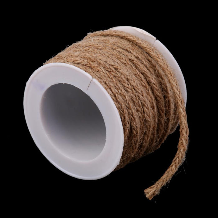 Crofta 2 Pieces 5m/10m Long Jute Burlap Hessian Ribbon Rope for Wedding Pary Decoration