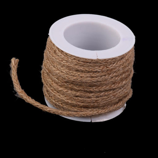 Crofta 2 Pieces 5m/10m Long Jute Burlap Hessian Ribbon Rope for Wedding Pary Decoration