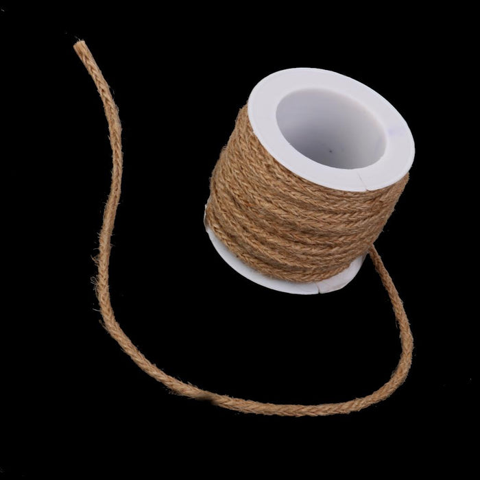 Crofta 2 Pieces 5m/10m Long Jute Burlap Hessian Ribbon Rope for Wedding Pary Decoration