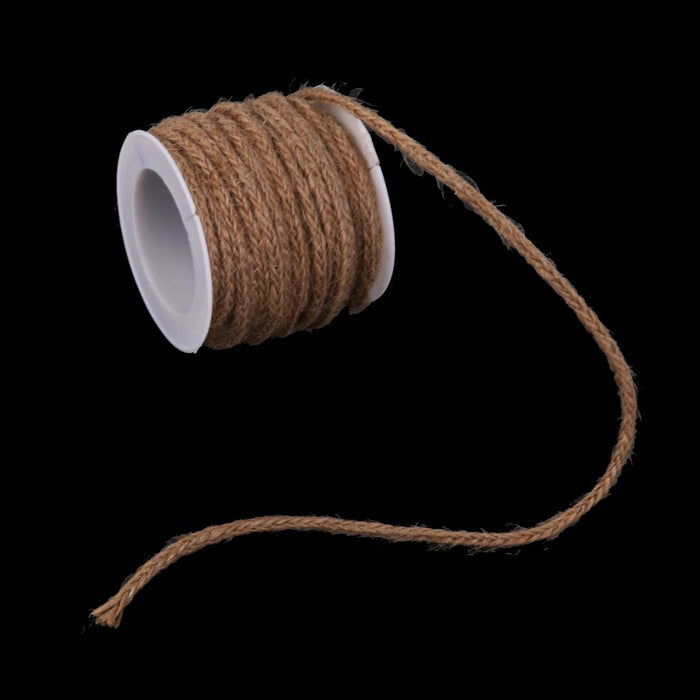 Crofta 2 Pieces 5m/10m Long Jute Burlap Hessian Ribbon Rope for Wedding Pary Decoration