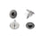 100 Sets Rivets Fasteners Studs Button Sewing Jeans Gray