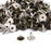 100 Sets Rivets Fasteners Studs Button Sewing Jeans Bronze