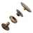 Crofta 10 Sets Copper Snaps Fasteners Bronze Tone