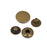 Crofta 10 Sets Copper Snaps Fasteners Bronze Tone