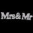 Wooden Mr & Mrs Letters Bridal Wedding Home Decoration Gift White