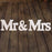 Wooden Mr & Mrs Letters Bridal Wedding Home Decoration Gift White