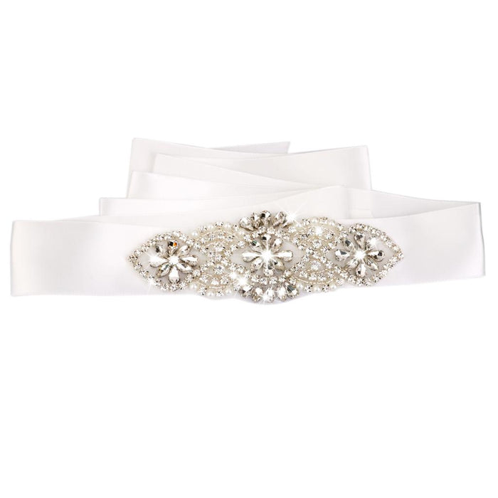 Wedding Dress belt Crystal Belt sash with Beaded Rhinestones Bridal sash