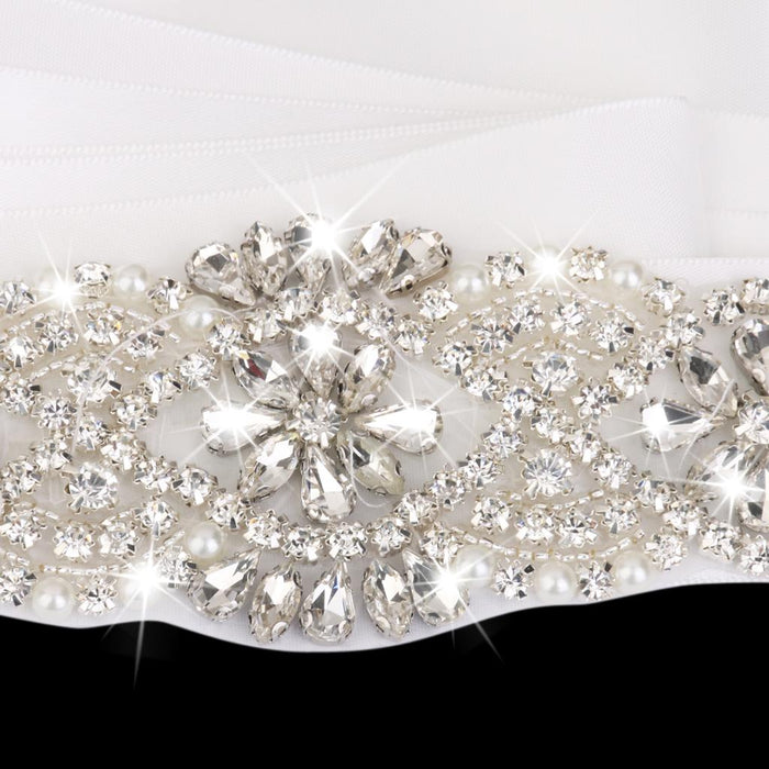 Wedding Dress belt Crystal Belt sash with Beaded Rhinestones Bridal sash