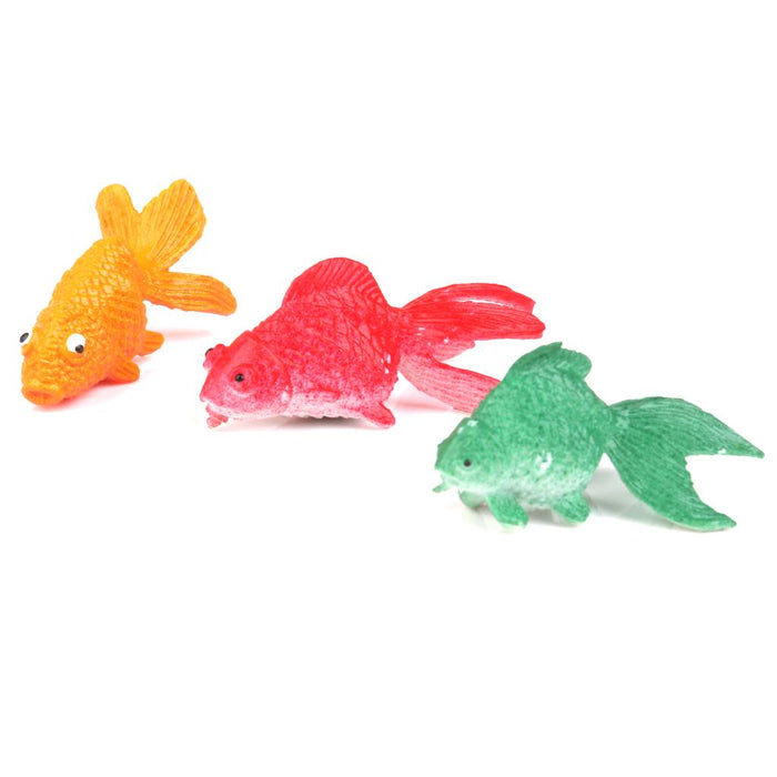 Crofta Plastic Artificial Goldfish Animals Toy Model 12pcs Colorful