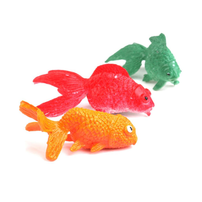 Crofta Plastic Artificial Goldfish Animals Toy Model 12pcs Colorful