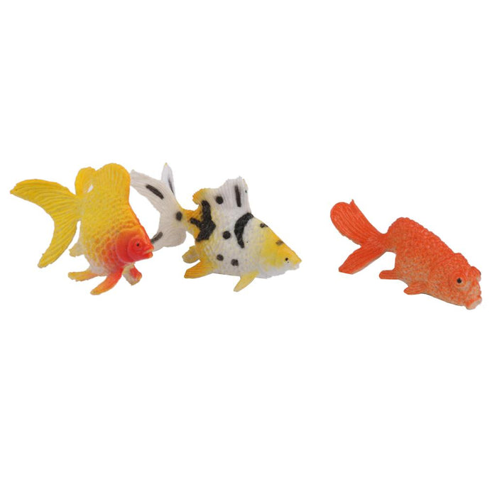 Crofta Plastic Artificial Goldfish Animals Toy Model 12pcs Colorful