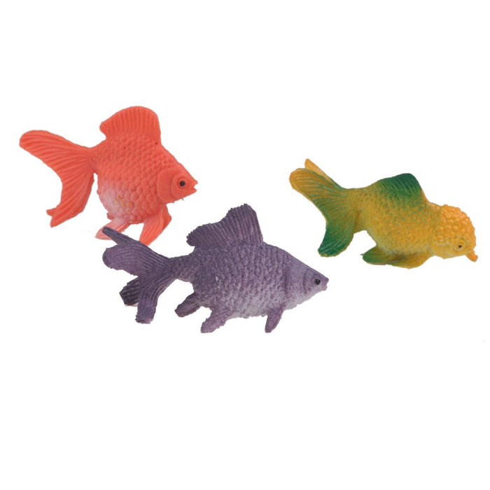 Crofta Plastic Artificial Goldfish Animals Toy Model 12pcs Colorful