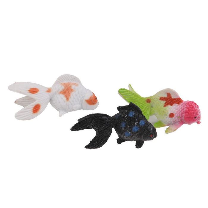 Crofta Plastic Artificial Goldfish Animals Toy Model 12pcs Colorful