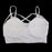 White Cross Strap Hollow Wrapped Chest Short Pad Bra