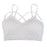 White Cross Strap Hollow Wrapped Chest Short Pad Bra