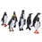 Plastic Penguin Ocean Animal Model Toy Gift 8pcs Black + White