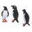 Plastic Penguin Ocean Animal Model Toy Gift 8pcs Black + White