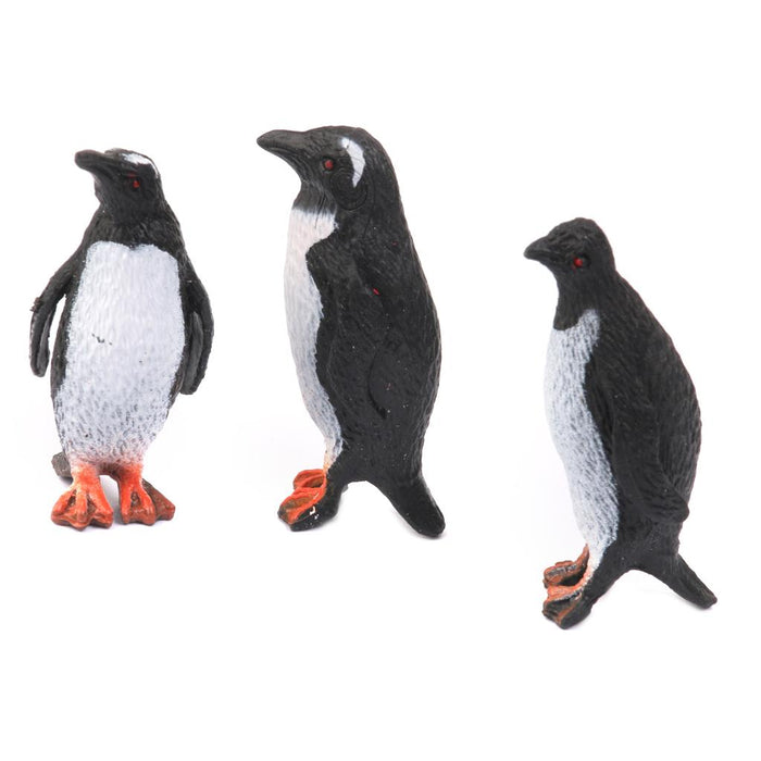 Plastic Penguin Ocean Animal Model Toy Gift 8pcs Black + White