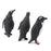 Plastic Penguin Ocean Animal Model Toy Gift 8pcs Black + White