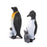 Plastic Penguin Ocean Animal Model Toy Gift 8pcs Black + White