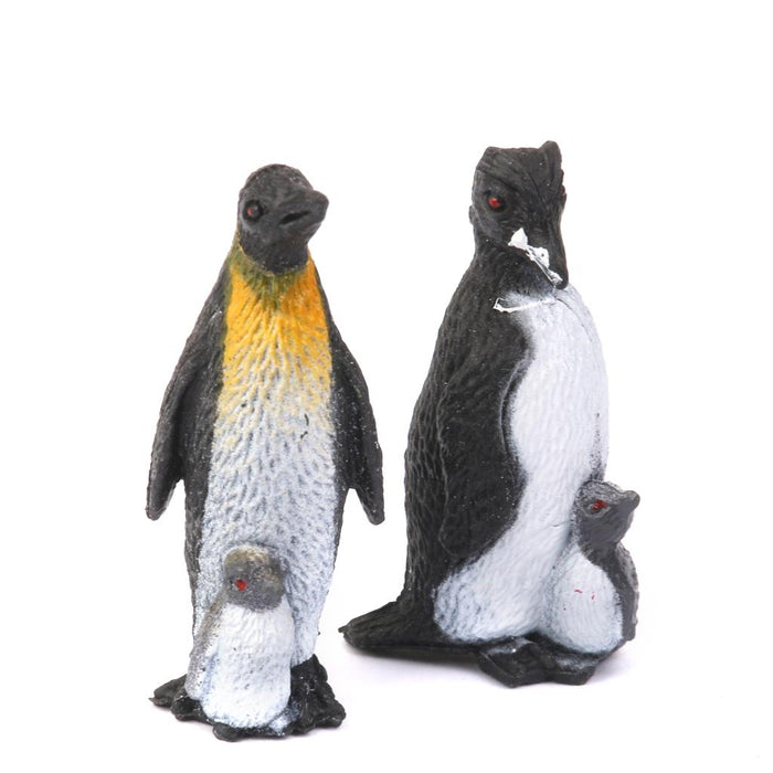 Plastic Penguin Ocean Animal Model Toy Gift 8pcs Black + White