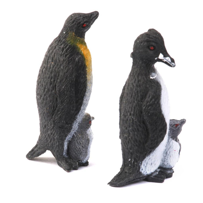 Plastic Penguin Ocean Animal Model Toy Gift 8pcs Black + White