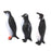 Plastic Penguin Ocean Animal Model Toy Gift 8pcs Black + White