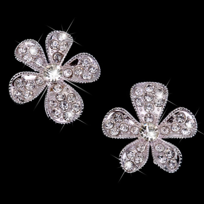 Crofta 20 Piece Crystal Diamante Flower Button Flatback Embellishment Crafts 26mm