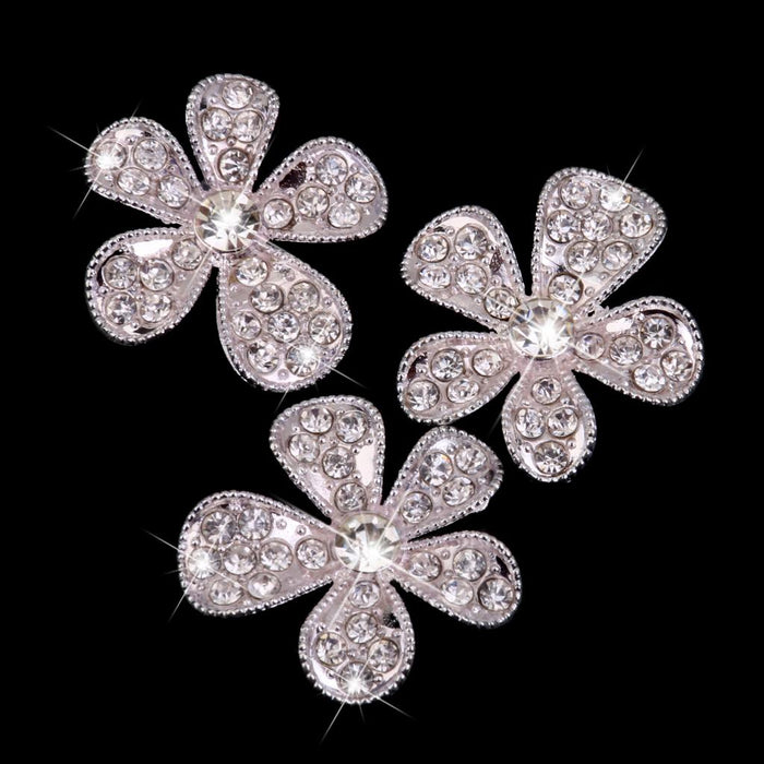 Crofta 50 Pieces Crystal Pearl Buttons Embellishment Wedding Favors Decor Craft DIY