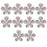 Crofta 50 Pieces Crystal Pearl Buttons Embellishment Wedding Favors Decor Craft DIY