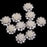 Crofta 20 Pieces Crystal Diamante Pearl Brooch Button DIY Wedding Bouquet Decor