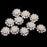 Crofta 40Pieces Assorted Pearl Crystal Flatback Buttons Embellishments for Crafts