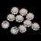 Crofta 20 Pieces Crystal Diamante Pearl Brooch Button DIY Wedding Bouquet Decor