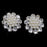 Crofta 20 Pieces Crystal Diamante Pearl Brooch Button DIY Wedding Bouquet Decor