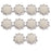 Crofta 20 Pieces Crystal Diamante Pearl Brooch Button DIY Wedding Bouquet Decor