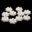 Crofta 50 Pieces Crystal Faux Pearl Flower Button Decoration DIY 28mm