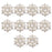 Crofta 40Pieces Assorted Pearl Crystal Flatback Buttons Embellishments for Crafts