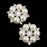 Crofta 40Pieces Assorted Pearl Crystal Flatback Buttons Embellishments for Crafts