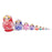 Crofta 10PCS Multi-Color Painted Wooden Girl Russian Nesting Dolls