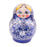 Crofta 10PCS Painted Flowers Wooden Russian Nesting Dolls